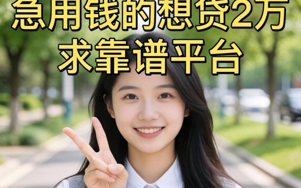 大学生急用钱想贷2万,求靠谱平台推荐?