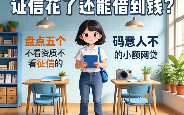 征信花了还能借到钱吗？盘点五个不看资质不看征信的小额网贷