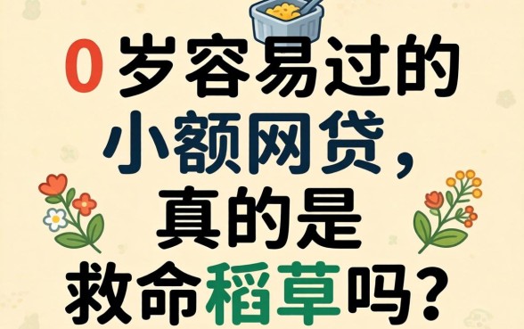 20岁容易过的小额网贷，真的是救命稻草吗？