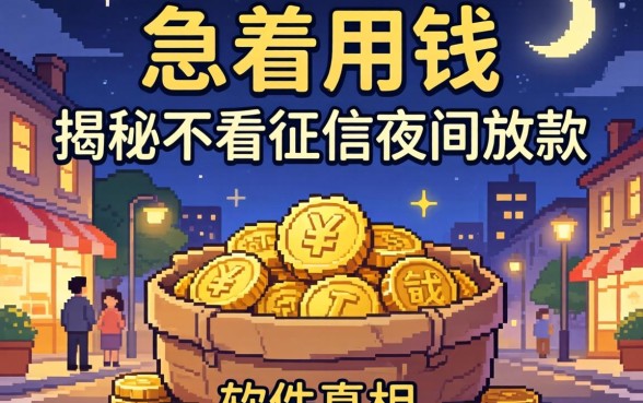 半夜急着用钱?揭秘不看征信夜间放款的软件真相