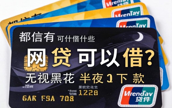 信用卡都有什么网贷可以借，概括五个无视黑花半夜下款的网贷软件