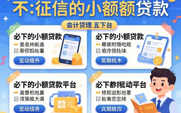 不用征信的小额度贷款有哪些，梳理五个必下的小额贷款平台