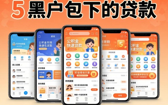 五千黑户包下的贷款,陈列5个公积金快速贷款app