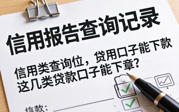 信用报告查询记录不会出现哪类查询？这几类贷款口子能下款