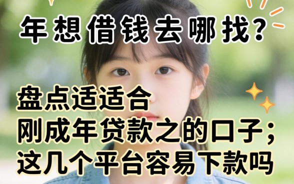 刚成年想借钱去哪找？盘点适合刚成年贷款的口子，这几个平台容易下款吗？