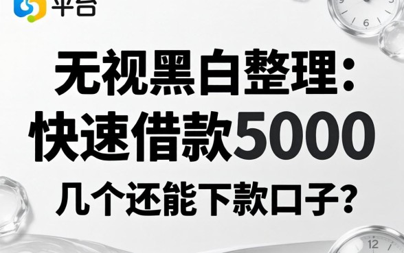 什么平台无视黑白可以快速借款5000？整理了几个还能下款的口子