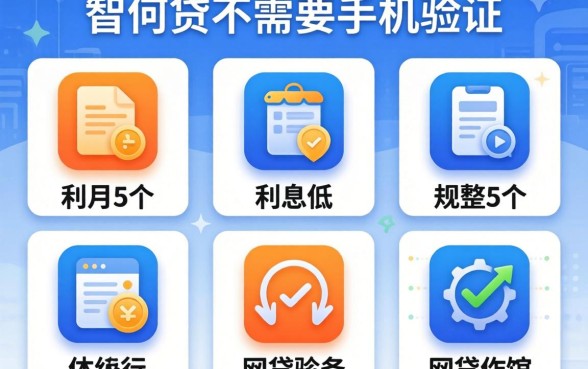 什么小贷不需要手机验证,规整5个利息低的网贷软件