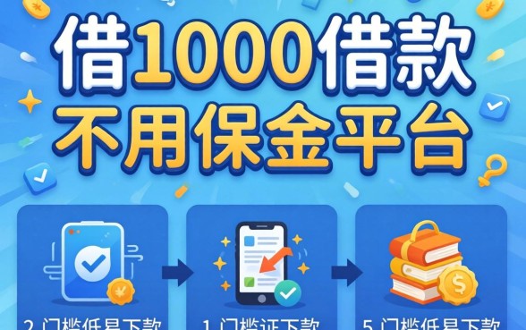 急借1000借款不用保证金的平台，罗列5个门槛低易下款平台