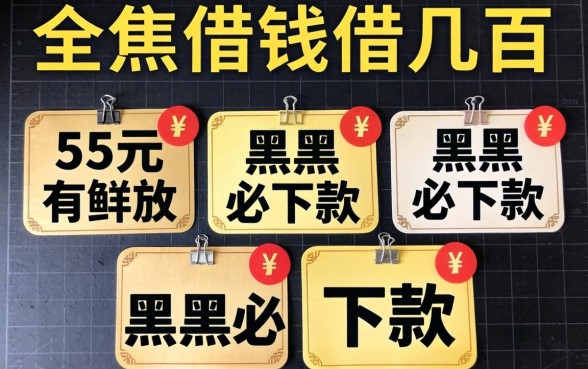 什么软件借钱可以借几百，枚举五个黑户必下款的口子