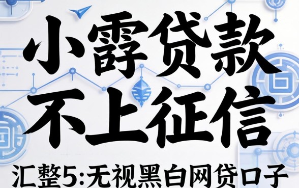 1万小额贷款不上征信，汇整5个无视黑白的网贷口子