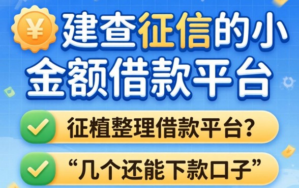 哪里有不查征信的小额借款平台？整理几个还能下款的口子