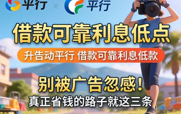 哪个平台借款可靠利息低点？别被广告忽悠，真正省钱的路子就这三条