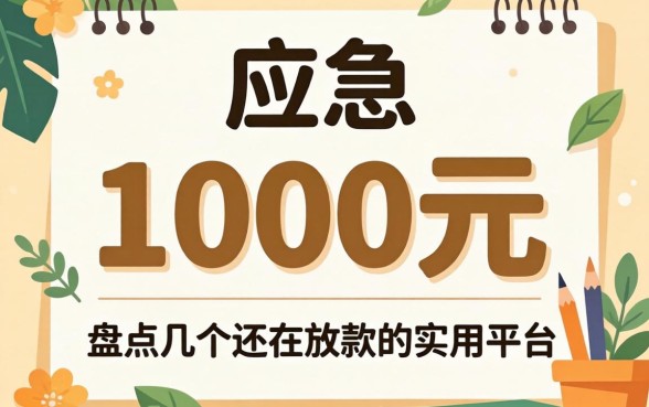 借钱应急1000元:盘点几个还在放款的实用平台