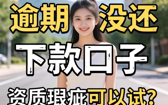 分享几个逾期没还下款口子，有资质瑕疵的可以试一试