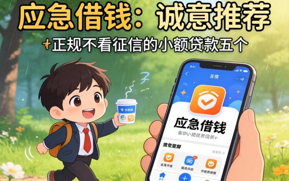 哪里可以应急借钱,诚意推荐五个正规不看征信的小额贷款app