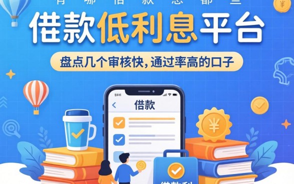 借款低利息的平台有哪些?盘点几个审核快、通过率高的口子