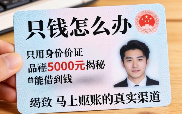 急需用钱怎么办？只用身份证能借到钱吗？揭秘5000元马上到账的真实渠道
