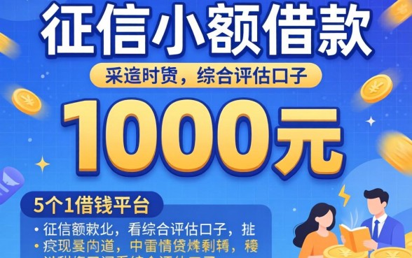 不征信小额借款1000元，详尽说明5个借钱平台不看综合评估的口子