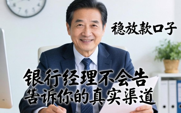 65岁稳放款口子：银行经理不会告诉你的真实渠道