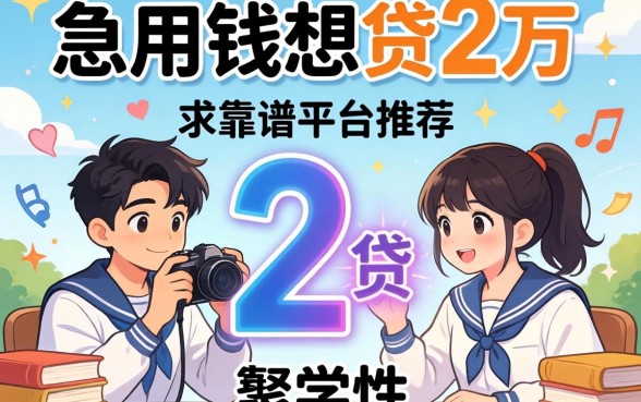 大学生急用钱想贷2万,求靠谱平台推荐?