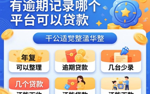 2026年有逾期记录哪个平台可以贷款？整理几个还能下款的