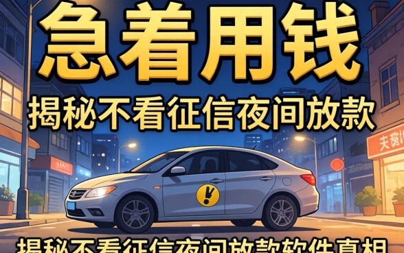 半夜急着用钱?揭秘不看征信夜间放款的软件真相