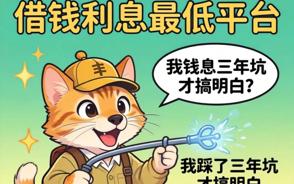2026年借钱利息最低的平台，我踩了三年坑才搞明白