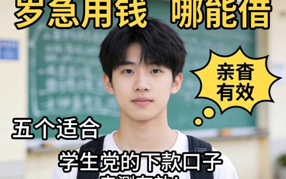 17岁急用钱哪里能借？分享五个适合学生党的下款口子，亲测有效！