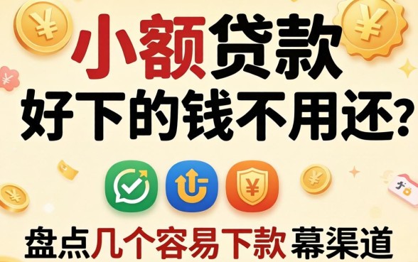 哪款小额贷款好下的钱不用还？盘点几个容易下款的渠道