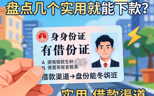 借钱有身份证有借条就能下款？盘点几个实用的借款渠道