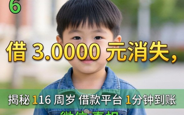 16岁少年借3000元消失，揭秘16周岁借款平台1分钟到账微信真相