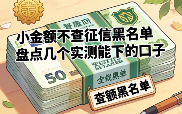 几百块小额不查征信黑名单，盘点几个实测能下的口子