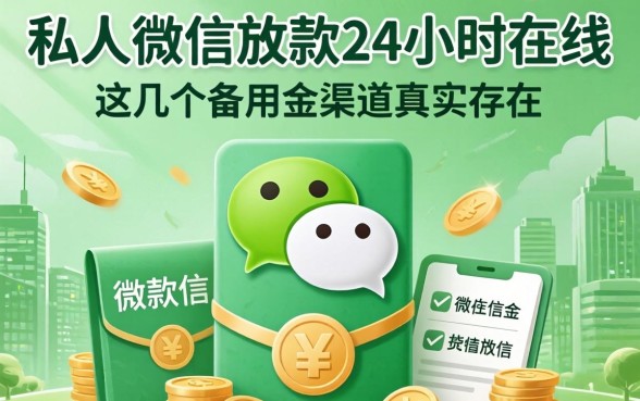 揭秘私人微信放款24小时在线,这几个备用金渠道真实存在