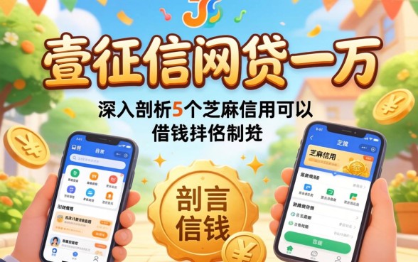 不查征信网贷一万，深入剖析5个芝麻信用可以借钱的软件