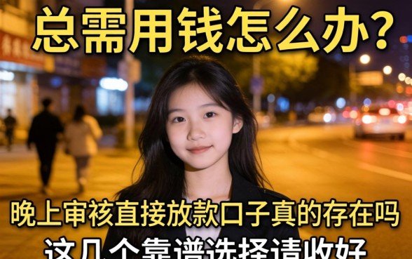 深夜急需用钱怎么办？晚上不审核直接放款口子真的存在吗？这几个靠谱选择请收好