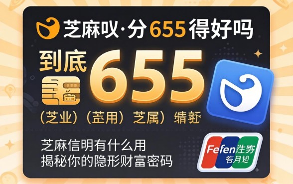 信用分655算好吗？到底655和芝麻信用有什么用？揭秘你的隐形财富密码