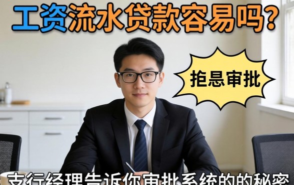 只有工资流水贷款容易吗?支行经理告诉你审批系统的秘密