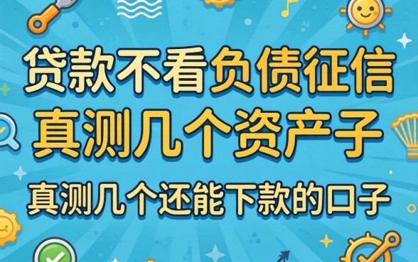 哪些贷款不看负债的征信？实测几个还能下款的口子