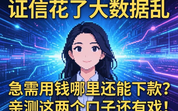 征信花了大数据乱，急需用钱哪里还能下款？亲测这几个口子还有戏！