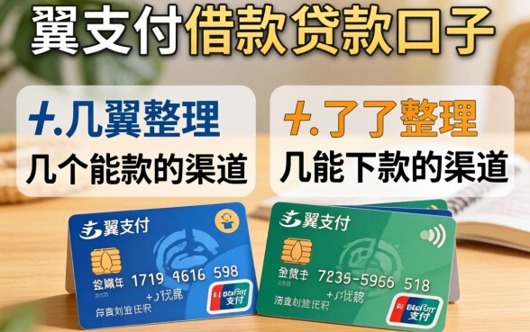 像翼支付借款的贷款口子:整理了几个能下款的渠道