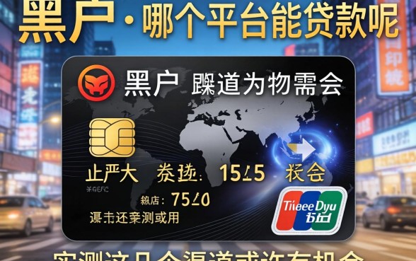 信用黑户在哪个平台能贷款呢？实测这几个渠道或许有机会