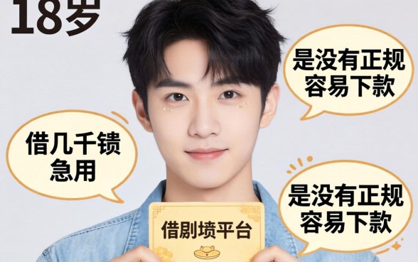 刚满18岁想借几千块急用，有没有正规且容易下款的平台推荐？