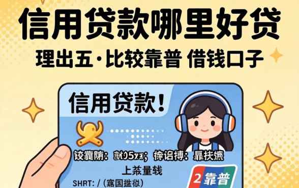 个人信用贷款哪里好贷,理出五个比较靠谱的借钱口子