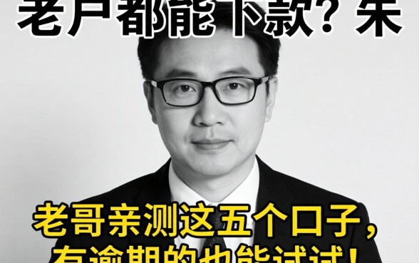 2026年黑白户都能下款？老哥亲测这五个口子，有逾期的也能试试！