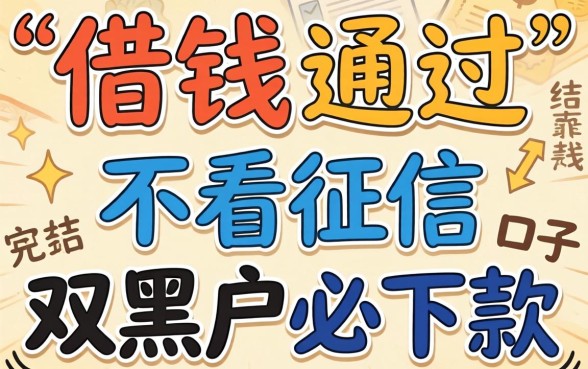 我试了那些借钱好通过不看征信和双黑户必下款的口子，结果和我想的完全不一样