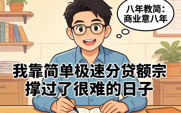 做小生意这八年，我靠简单极速小额贷款撑过了最难的日子