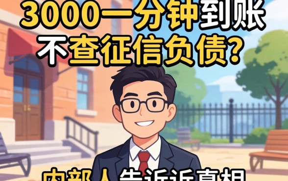 借3000一分钟到账不查征信负债?内部人告诉你真相
