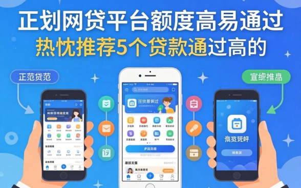 哪些正规网贷平台额度高易通过，热忱推荐5个贷款通过高的软件