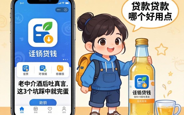 借钱贷款app哪个好用点?老中介酒后吐真言,这3个坑踩中就完蛋