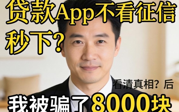 什么贷款app不看征信秒下？我被骗了8000块后才看清真相